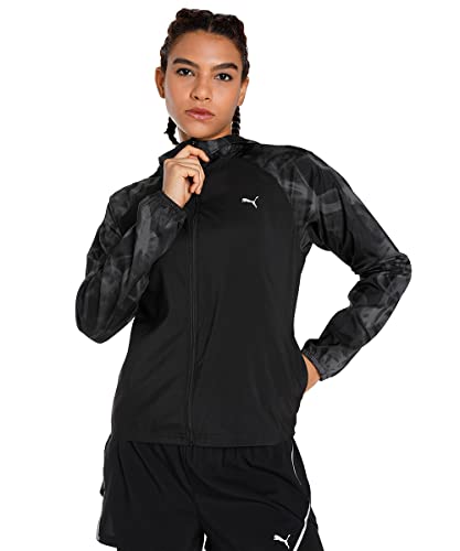 Puma Damen Run Favorite All Over Print Woven Jacket Laufbekleidung Laufjacke Schwarz - L von PUMA