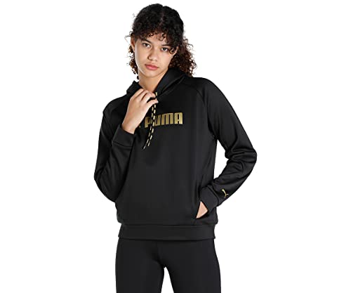 Puma Damen-Sweatshirt, Schwarz-Metallic-Gold, 38 von PUMA