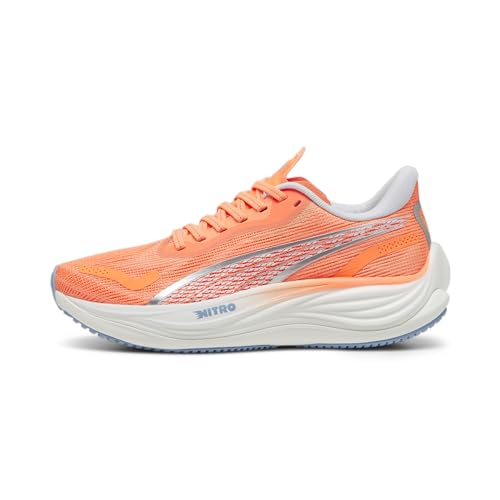 Puma Damen Velocity NITRO 3 Wn Orange Laufschuhe, Neon Citrus-PUMA Silver-Silver Mist, 38,5 von PUMA