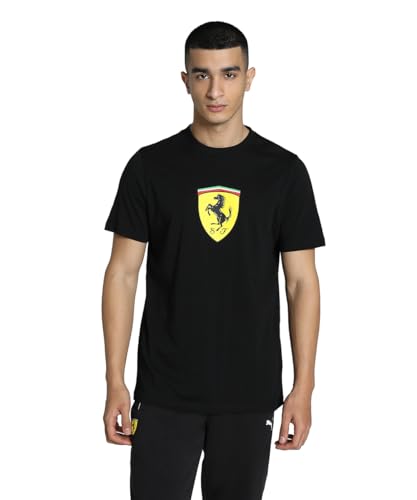 Puma Ferrari Race Herren-T-Shirt, großes Schild, Motorsport, Schwarz, L von PUMA