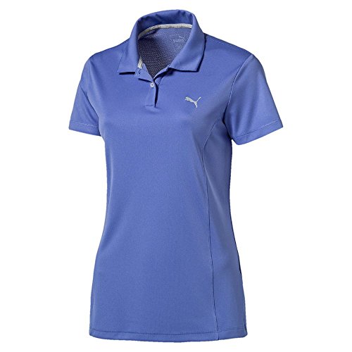 Puma Golf Damen Pounce Poloshirt Frauen Polo Trainingsshirt hellblau Größe XL von PUMA