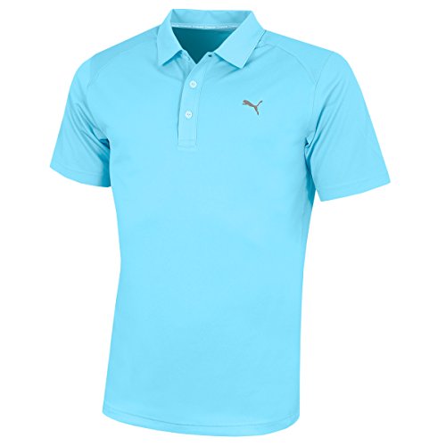 Puma Golf Herren Pounce Poloshirt Männer Polo Trainingsshirt hellblau Größe XS von PUMA