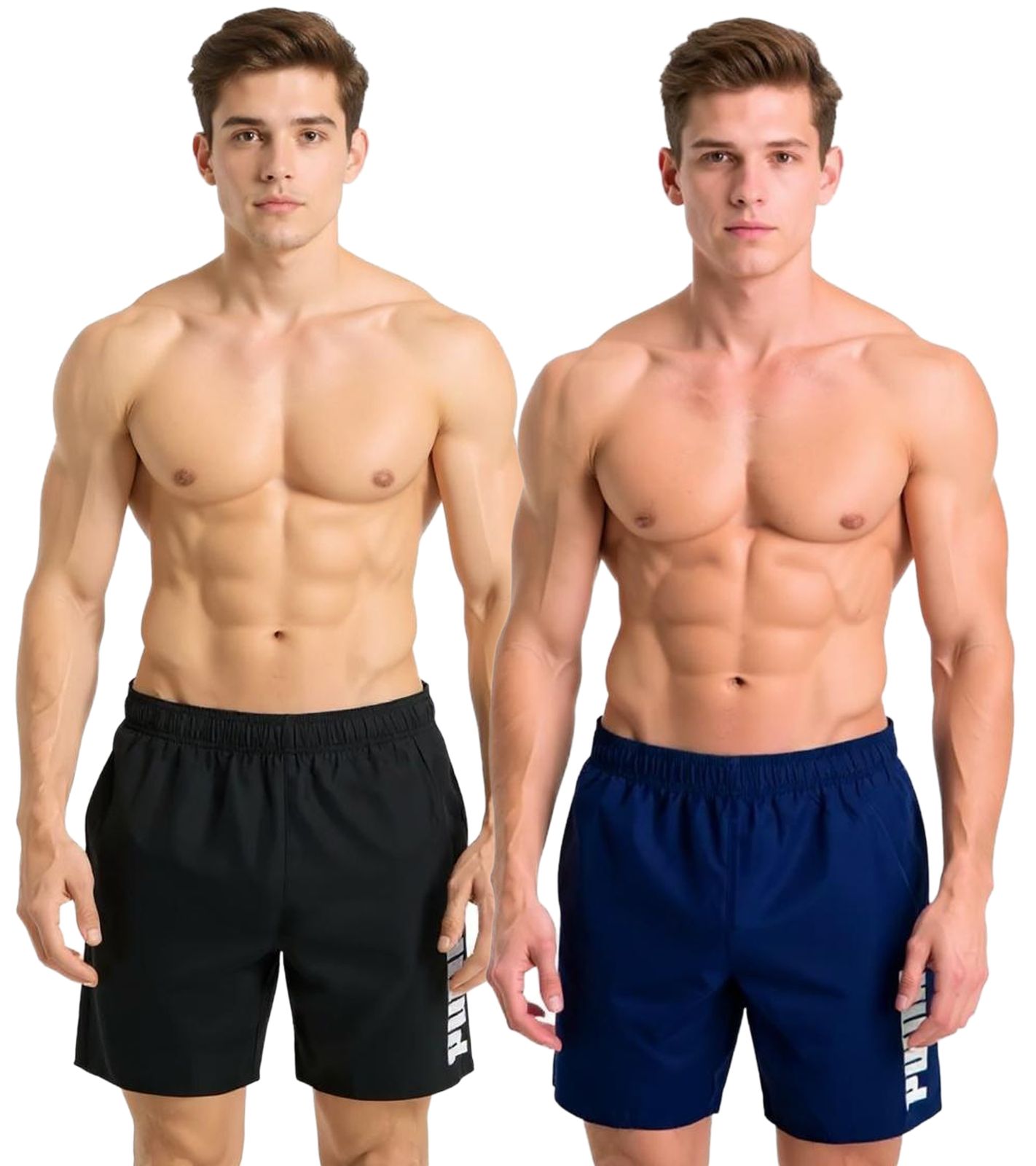 Puma Herren Bade-Shorts Sommer-Shorts mit Taschen stylische Schwimm-Hose Bademode 100004862 Schwarz oder Navy von PUMA