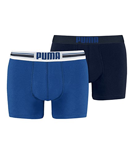 Puma Herren Boxer Shorts Bodywear Placed Logo 2er Pack, blue, S, 651003001 von PUMA