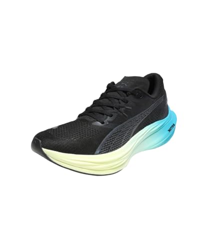 Puma Herren Deviate Nitro 3 Laufschuhe Neutralschuh Puma Black-Speed Blue - Schwarz 46 von PUMA