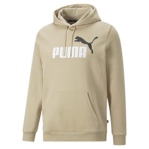 Puma Herren ESS Big Logo Pullover Hoody FL, Herren, 851743, Light Sand, L von PUMA