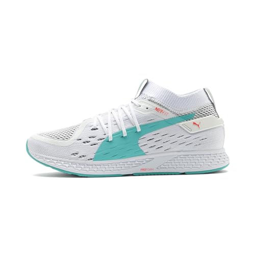 Puma Herren Speed 500 Laufschuhe, Weiß White-Blue Turquoise-NRGY Red 05 Puma Herren Speed 500 Laufschuhe, Weiß White-Blue Turquoise-NRGY Red 05 von Puma