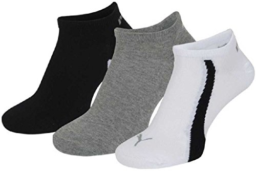 Puma Herren Sportsocken Sneaker 3er Pack, 325 - white/grey/black, 43-46, 201203001 von PUMA