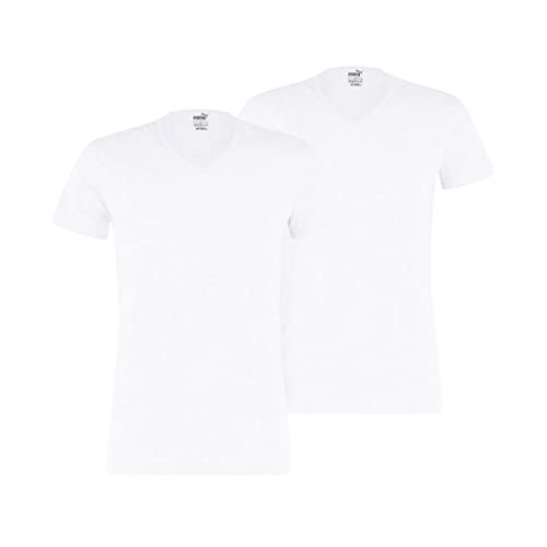 Puma Herren Unterhemd Basic 2P V-Neck, White, 20 (M), 562002001 von PUMA