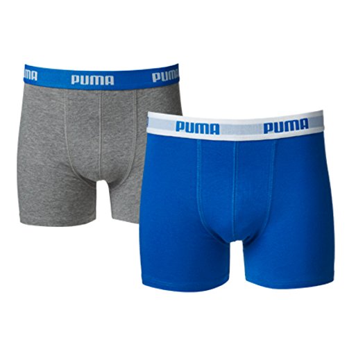 Puma Jungen Boxershorts Basic 2er Pack, blue/grey (417), 158-164, 525015001 von PUMA