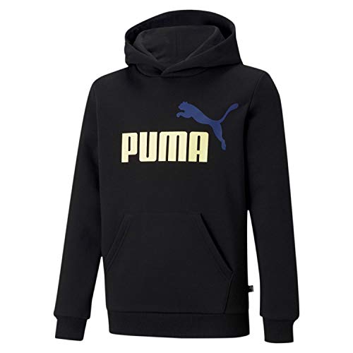 Puma Jungen Hoody ESS+ 2 Col Big Logo Hoodie FL B 586987 Puma Black 116 von PUMA