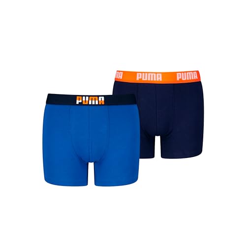 Puma Kinder Boxer Unterwäsche, Blau, 158-164 (2er Pack) von PUMA