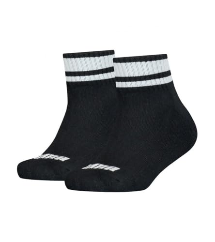 Puma Kinder Quarter Socken, Schwarz, 39/42 (2er Pack) von PUMA