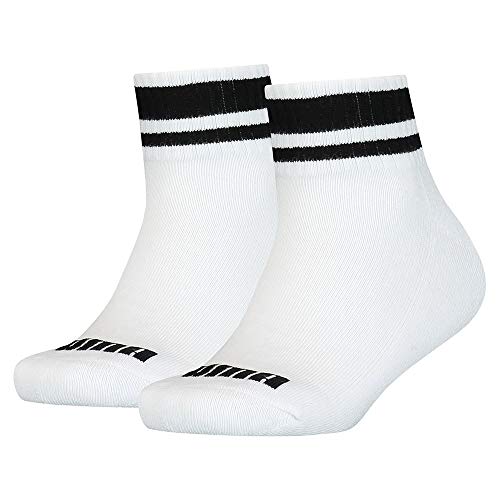 Puma Kinder Quarter Socken, Weiß, 39/42 (2er Pack) von PUMA