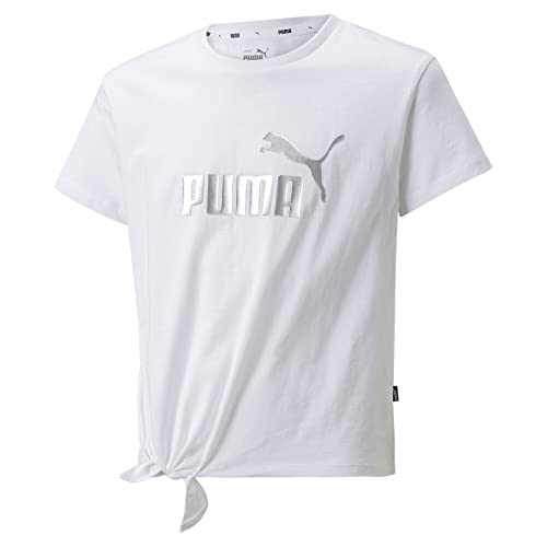 Puma Mädchen Regular Fit T-Shirt, Puma Weiß, 152 von PUMA