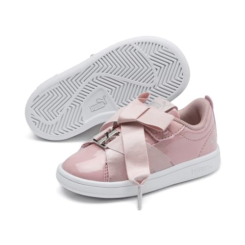 Puma Mädchen Smash V2 Bkl Patent Ac In Sneaker, Pink (Bridal Rose Silver White 05) von PUMA