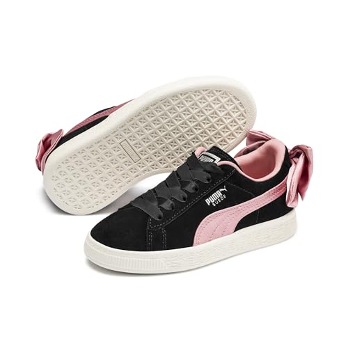 Puma Mädchen Suede Bow Ac Ps Sneaker, Mehrfarbig Black-Bridal Rose 18 von PUMA