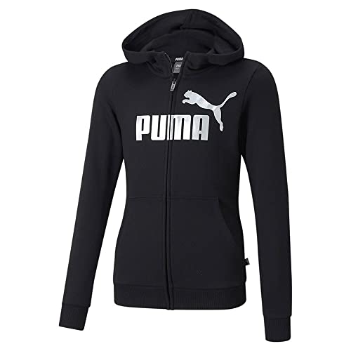 Puma Mädchen Sweatjacke ESS+ Logo Full-Zip Hoodie TR G 587048 Puma Black 110 von PUMA