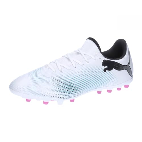 Puma Men Future 7 Play Mg Soccer Shoes, Puma White-Puma Black-Poison Pink, 42 EU Puma Men Future 7 Play Mg Soccer Shoes, Puma White-Puma Black-Poison Pink, 42 EU von PUMA