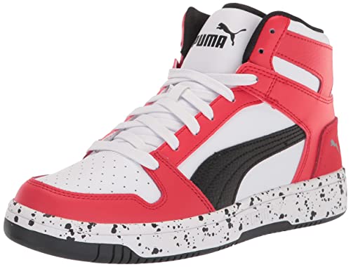 Puma Men's Rebound Layup Sneaker, White Black-High Risk Red, 11.5 von PUMA