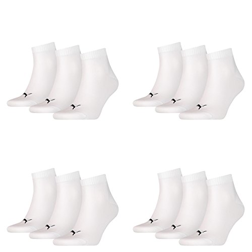 Puma Quarters 3 Paar Sneakersocken, Unisex – Erwachsene, Weiß, 47-49 von PUMA