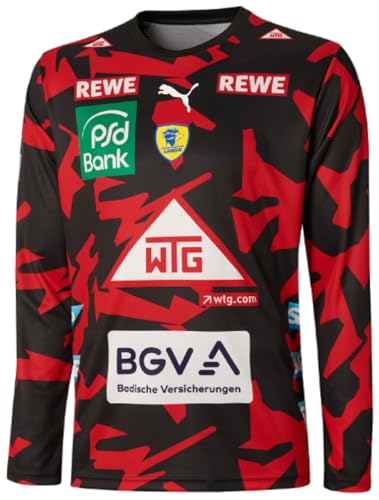 Puma RNL Rhein Neckar Löwen Away GK Torhüter Auswärtstrikot Trikot Jersey LS 22/23 HBL rot/schwarz 771703-05 (as3, Alpha, x_l, Regular, Regular) von PUMA