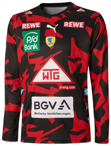 Puma RNL Rhein Neckar Löwen Away GK Torhüter Auswärtstrikot Trikot Jersey LS 22/23 HBL rot/schwarz 771703-05 (as3, Alpha, xx_l, Regular, Regular) von PUMA