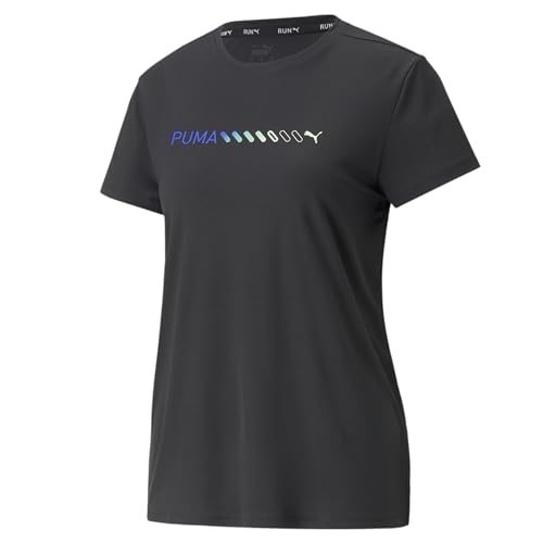 PUMA Damen Run Logo Lauf-T-Shirt LBlack von PUMA