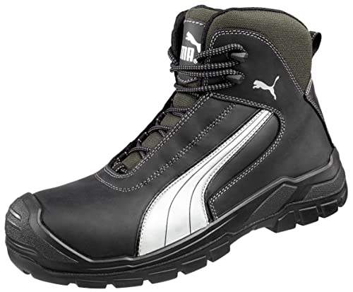 Puma Safety Shoes Cascades Mid S3 HRO SRC, Puma 630210-202 Unisex-Erwachsene Sicherheitsschuhe, Schwarz (schwarz/weiß 202), EU 42 von PUMA