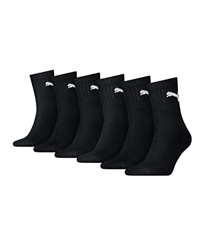 PUMA Herren Damen Short Crew Sport Socken 6P, black 39-42 von PUMA