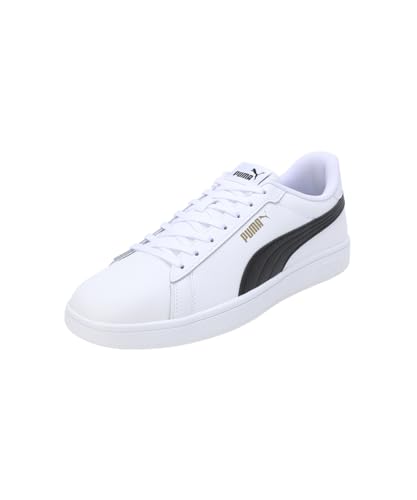 PUMA Herren Smash Sneaker, Weiß Schwarz Gold, 40 EU von PUMA