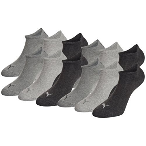 Puma Sneaker-Socken, unsichtbar, 12 Stück 43 anthrazit von PUMA