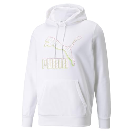 Puma Sweatshirt für Herren, Classics-Logo, Weiß, weiß, XL von PUMA