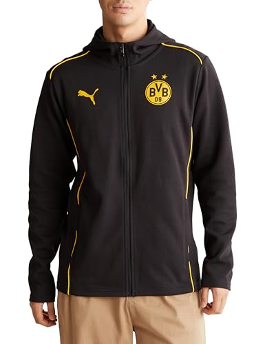 Puma Trainingsjacke BVB CasuaLongsleeve Hooded Jacket 777634 Puma Black-Faster Yellow-S von PUMA