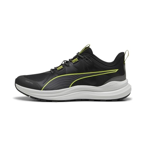 Puma Unisex Adults Reflect Lite Trail Road Running Shoes, Puma Black-Cool Dark Gray-Lime Pow, 40.5 EU von PUMA