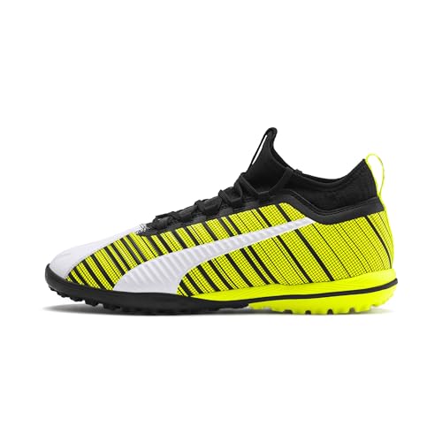 Puma Unisex-Erwachsene One 5.3 Tt Fußballschuhe, Weiß White Black-Yellow Alert 03 von PUMA