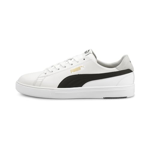 PUMA Unisex Serve Pro Lite Sneaker, White Black Team Gold, 42.5 EU von PUMA