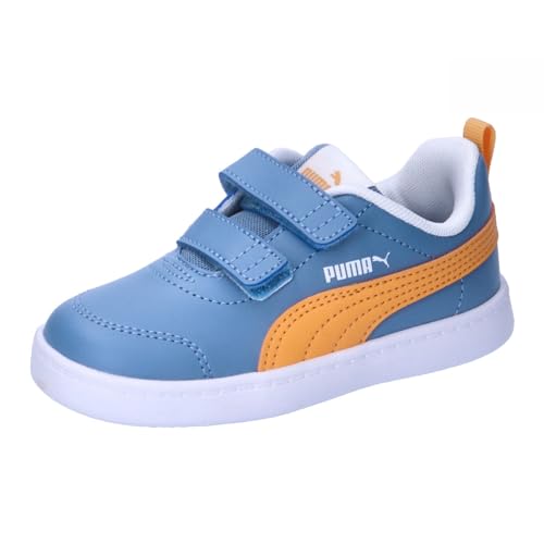 PUMA Unisex Kinder Courtflex V2 V Inf Turnschuhe, Zen Blue Clementine Puma White, 25 EU von PUMA