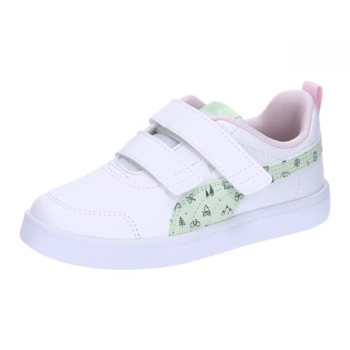 PUMA Unisex Kinder Courtflex V2 Woods V Ps Turnschuhe, Puma White Green Illusion, 30 EU von PUMA