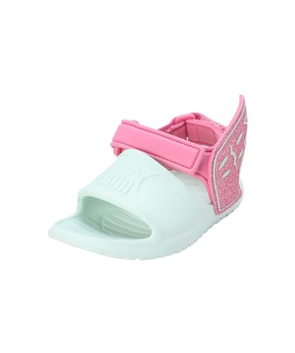 PUMA Unisex Baby Divecat v2 Injex Hero Glitz Inf Slide Sandal, Fresh Mint-Fast Pink, 23 EU von PUMA