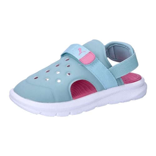 PUMA Unisex Kinder Evolve Sandal Ac Inf Slide-Sandalen, Turquoise Surf Fast Pink Puma White, 22 EU von PUMA