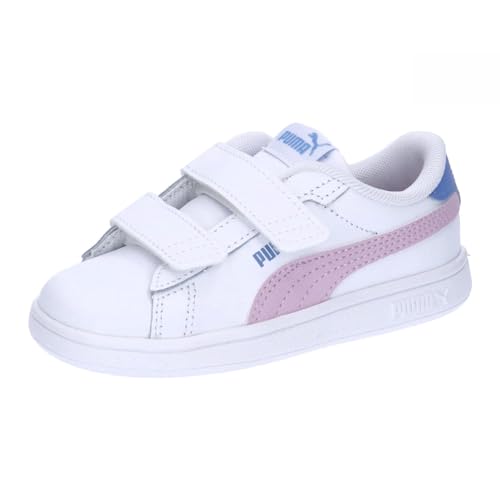 PUMA Unisex Baby Smash 3.0 L V Inf Turnschuhe, Puma White Grape Mist Blue Skies, 26 EU von PUMA