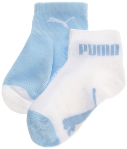 Puma Unisex - Kinder Socken Mini Cats Lifestyle 2er Pack, Mehrfarbig (Powder Blue), 15/18 von PUMA