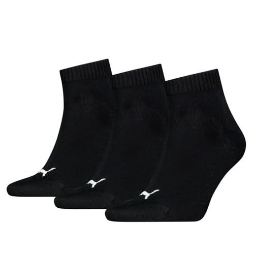 Puma Unisex Quarter Sock, Black, 35/38 (3er Pack) von Puma