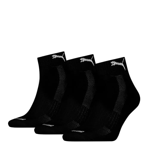 Puma Unisex Quarter Sock, Black, 43/46 (3er Pack) von Puma
