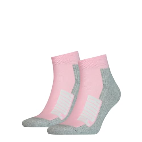 Puma Unisex Quarter Socken, Rosa, 39/42 (2er Pack) von PUMA