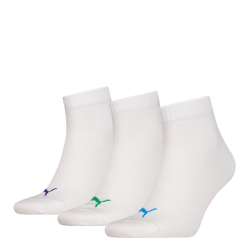 Puma Unisex Quarter Socken, Weiß, 43/46 (3er Pack) von PUMA