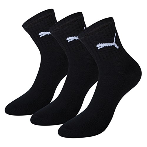 Puma Unisex Socken Short Crew 3er Pack, Schwarz (Black), 43/46 von Puma