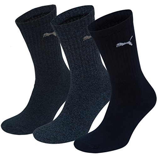 Puma - Unisex Sport Socken 3er Pack, Blau (321 - New Navy), 43-46 von PUMA