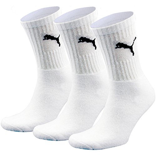 PUMA Herren sokker 3p Sportsocken, Weiß_02, 47-49 EU von PUMA